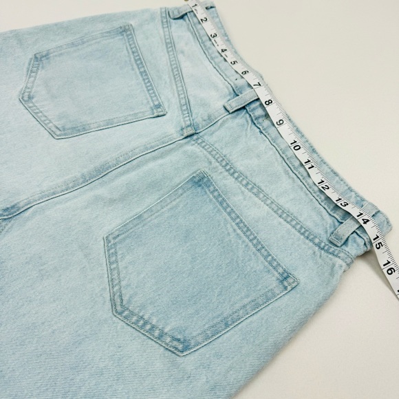 We the Free High Rise Asymmetrical Ripped Hem Mini Jean Skirt - Picture 5 of 9